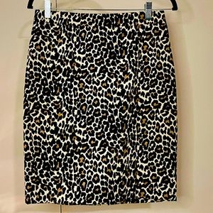 J. Crew No. 2 Pencil Skirt Leopard Size 00